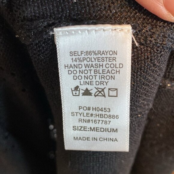 NWT Hunter and Brown pointelle black metallic maxi tank dress size medium - Picture 8 of 9